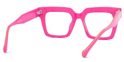 Gilberto Square Bright Pink Glasses5