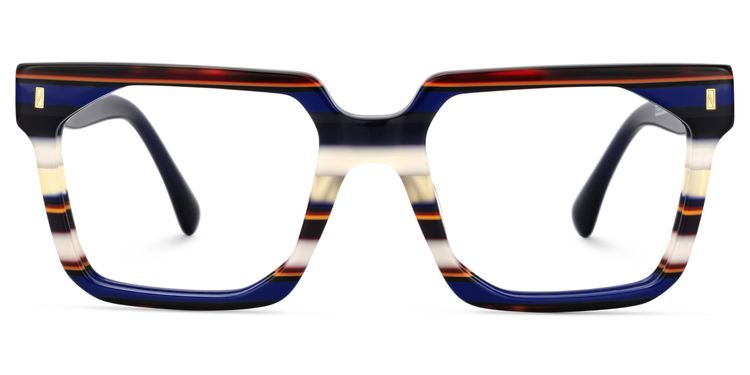 Laguer Rectangle Blue Glasses