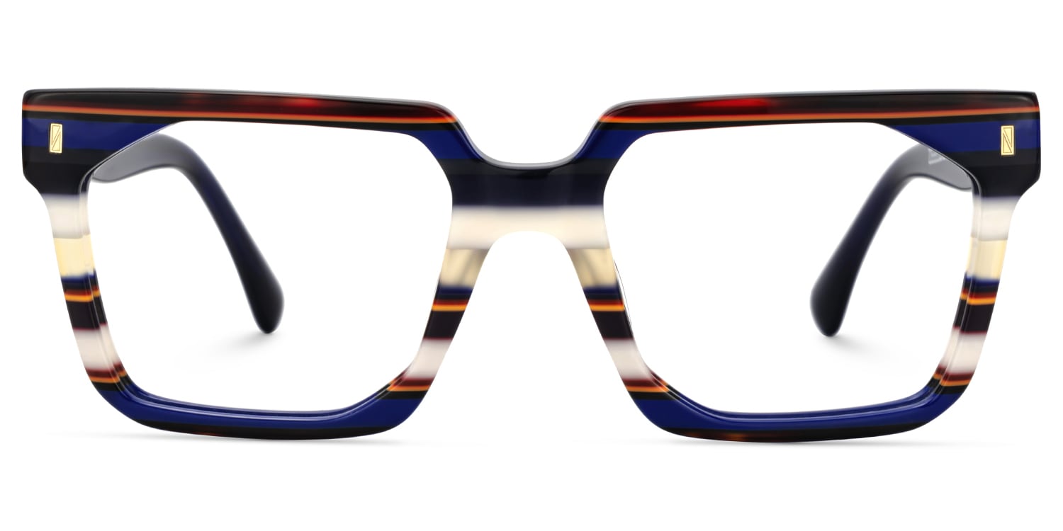 Laguer Rectangle Blue Glasses