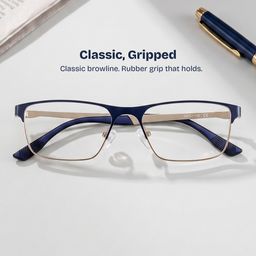 Kellen Blue Browline Glasses0