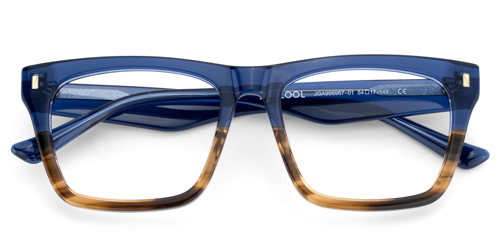 Rectangular Spectacle Frames with Brown Blue Color2