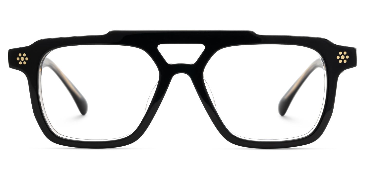 Mercurio Eyeglasses in Aviator Black Frame | Zeelool1