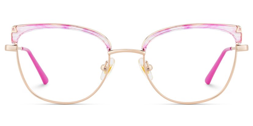 Beau Cat eye Pink Gold Glasses