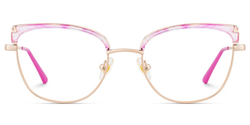 Beau Cat eye Pink Gold Glasses