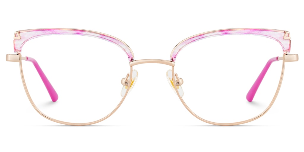 Beau Cat eye Pink Gold Glasses
