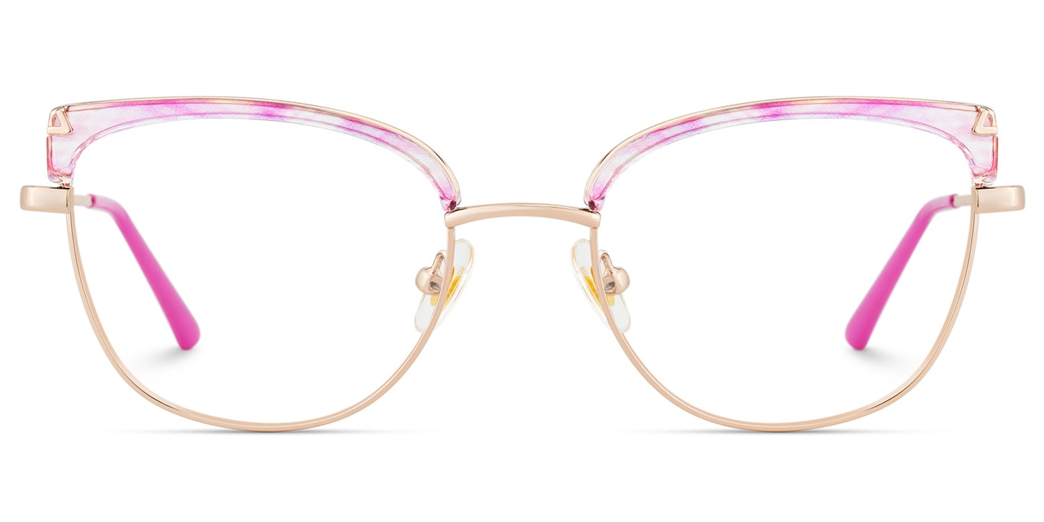 Beau Cat eye Pink Gold Glasses