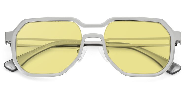 Hype Silver Geometric Sunglasses
