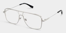 Angular rectangular aviators with a graphic edge.3