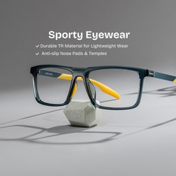 Active Rectangle Blue Yellow Glasses0