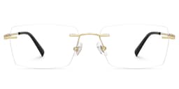 Dinny Rectangle Gold Glasses0