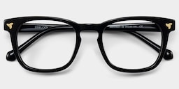 Heather Square Black Glasses2