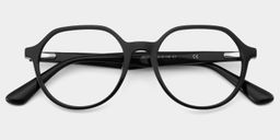 Hazel Geometric Black Glasses2