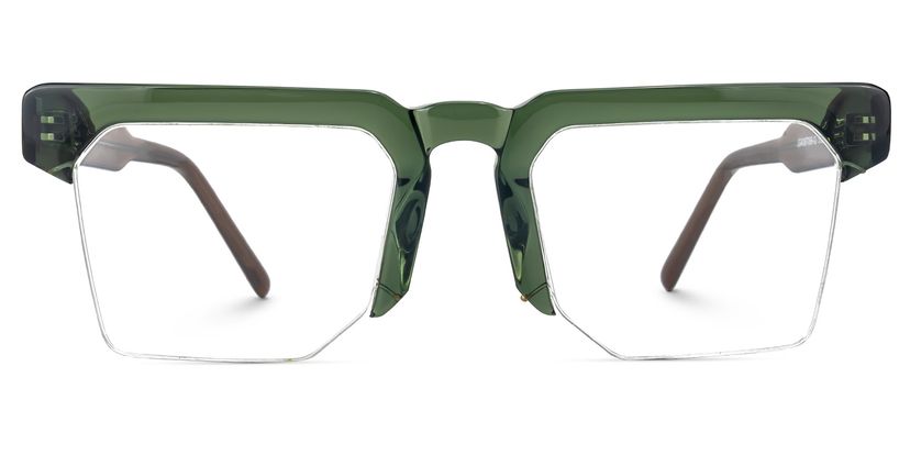 Myles Browline Green Glasses