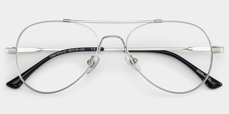Chaima Aviator Silver Glasses