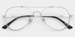 Chaima Aviator Silver Glasses1