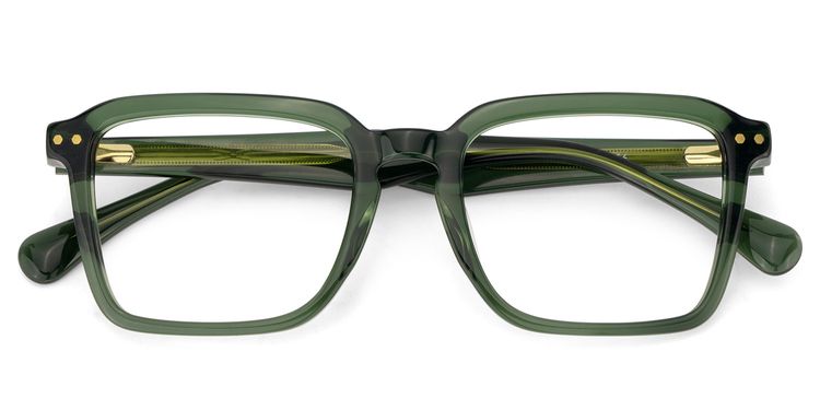 Vickerie Rectangle Green Glasses