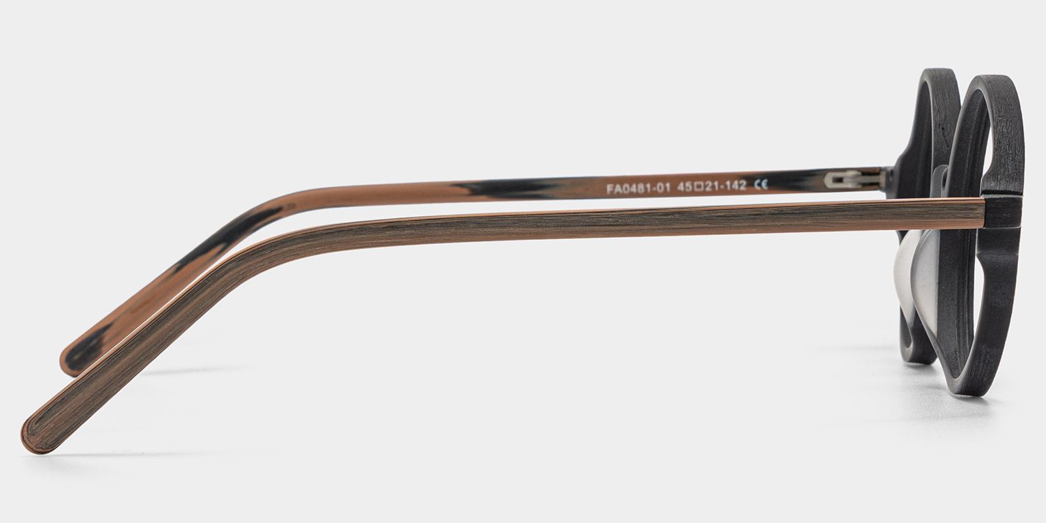 Otto Round Black Glasses Eyeglasses and Acetate Frames3