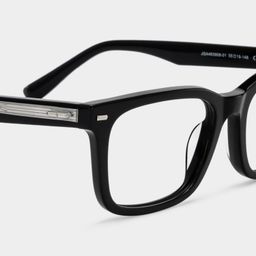 Patrick Rectangle Black Glasses5