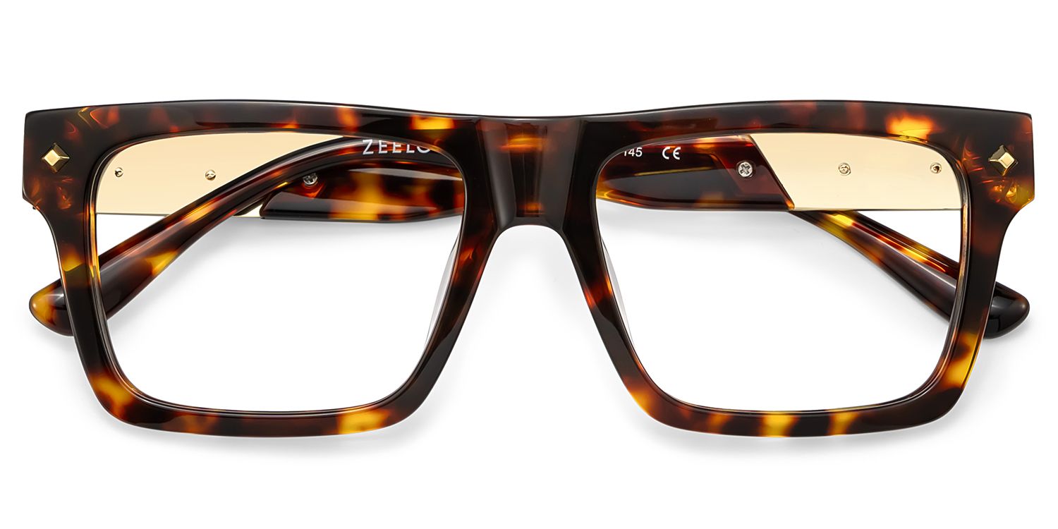 Trent Eyeglasses in Rectangle Tortoise Frame | Zeelool2