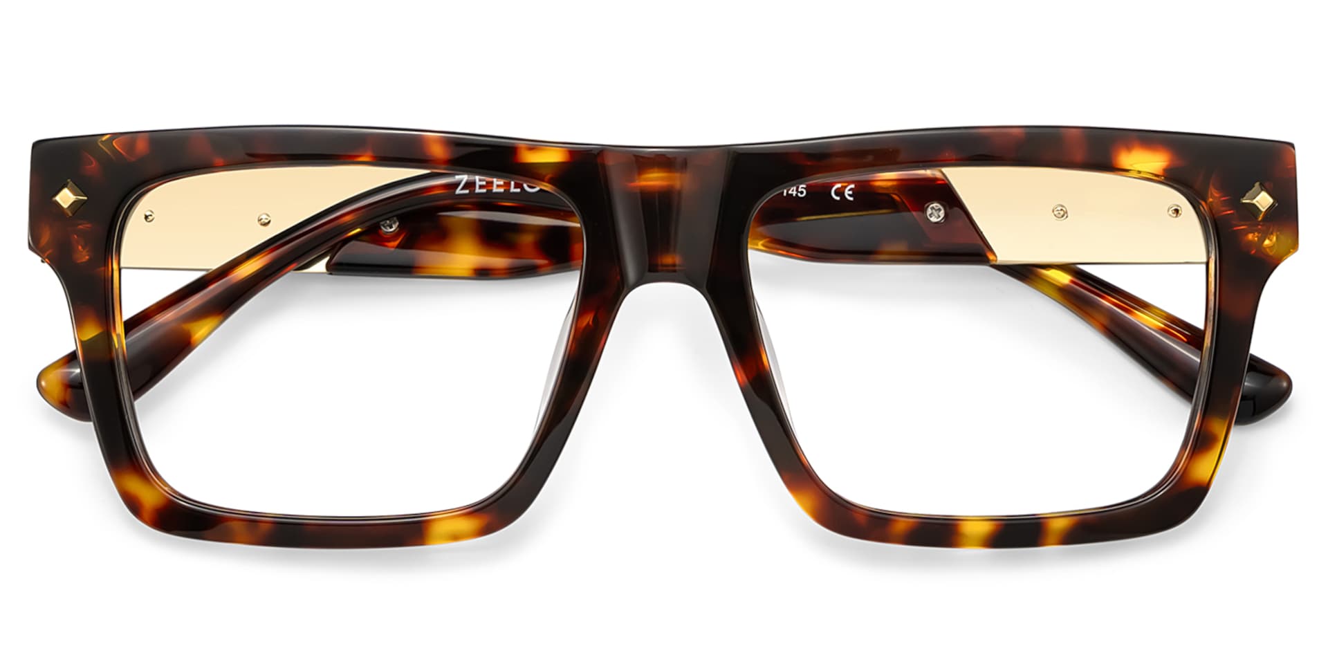 Trent Eyeglasses in Rectangle Tortoise Frame | Zeelool2
