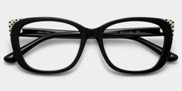 Madeline Black Cat-eye Glasses2