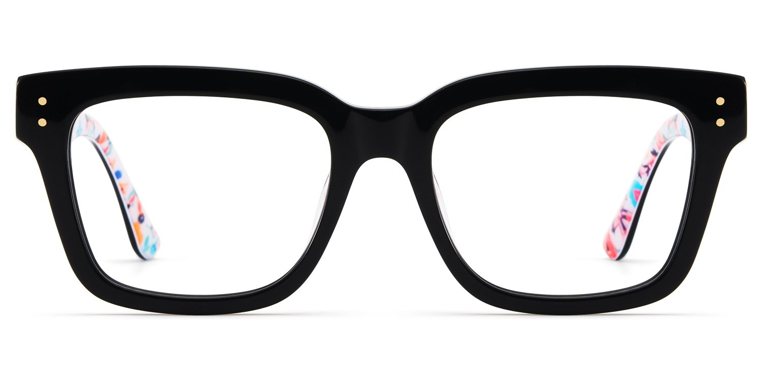 Zinnia Black Frame Glasses with Rectangle Frame Online | ZEELOOL