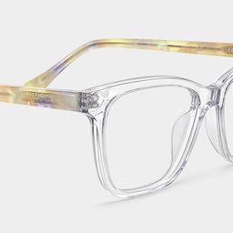 Faith Clear Rectangle Glasses5