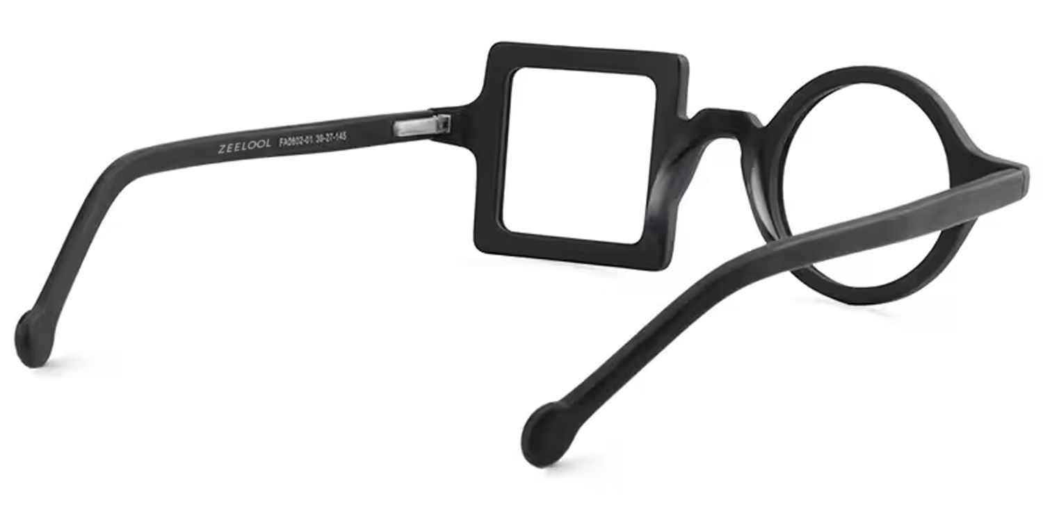 Paola Asymmetric Black Frame Eyeglasses5