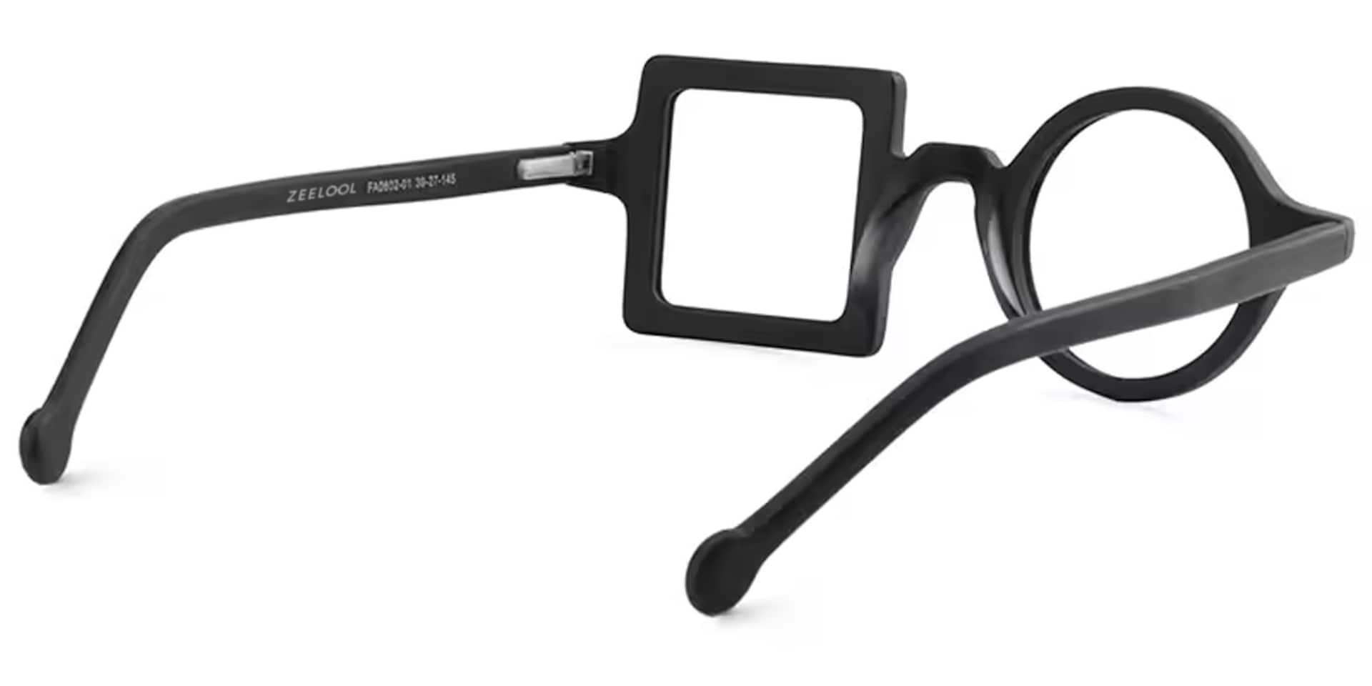 Paola Asymmetric Black Frame Eyeglasses5