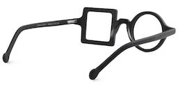 Paola Asymmetric Black Glasses5