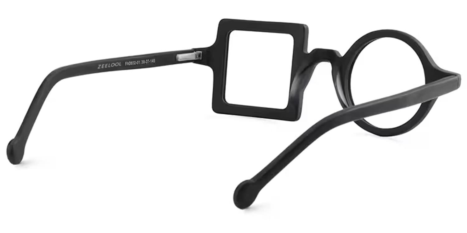 Paola Asymmetric Black Glasses5