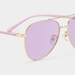 Paige Aviator Rose-Gold Sunglasses6