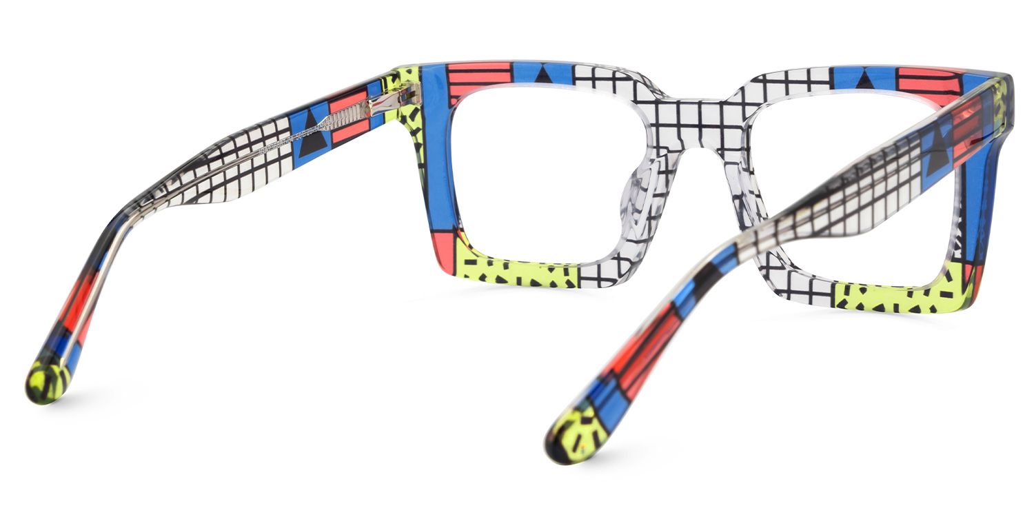Kevin Blue Square Eyeglasses and Glasses Frames3