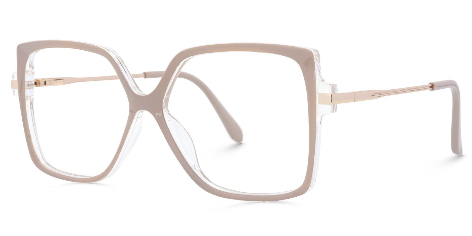Square Dianne Pink Glasses deals -Zeelool Glasses1