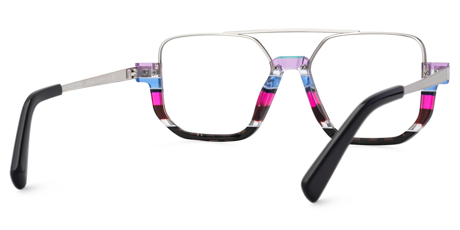 Multicolor Strip Aviator Spectacles Frames - Oromiya on Sale | Zeelool4