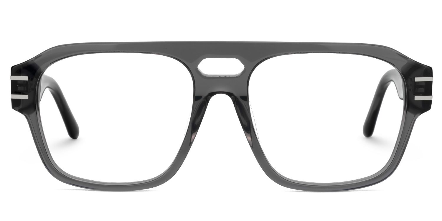 Haque Gray Eyeglasses with Aviator Shape | Zeelool Optical0