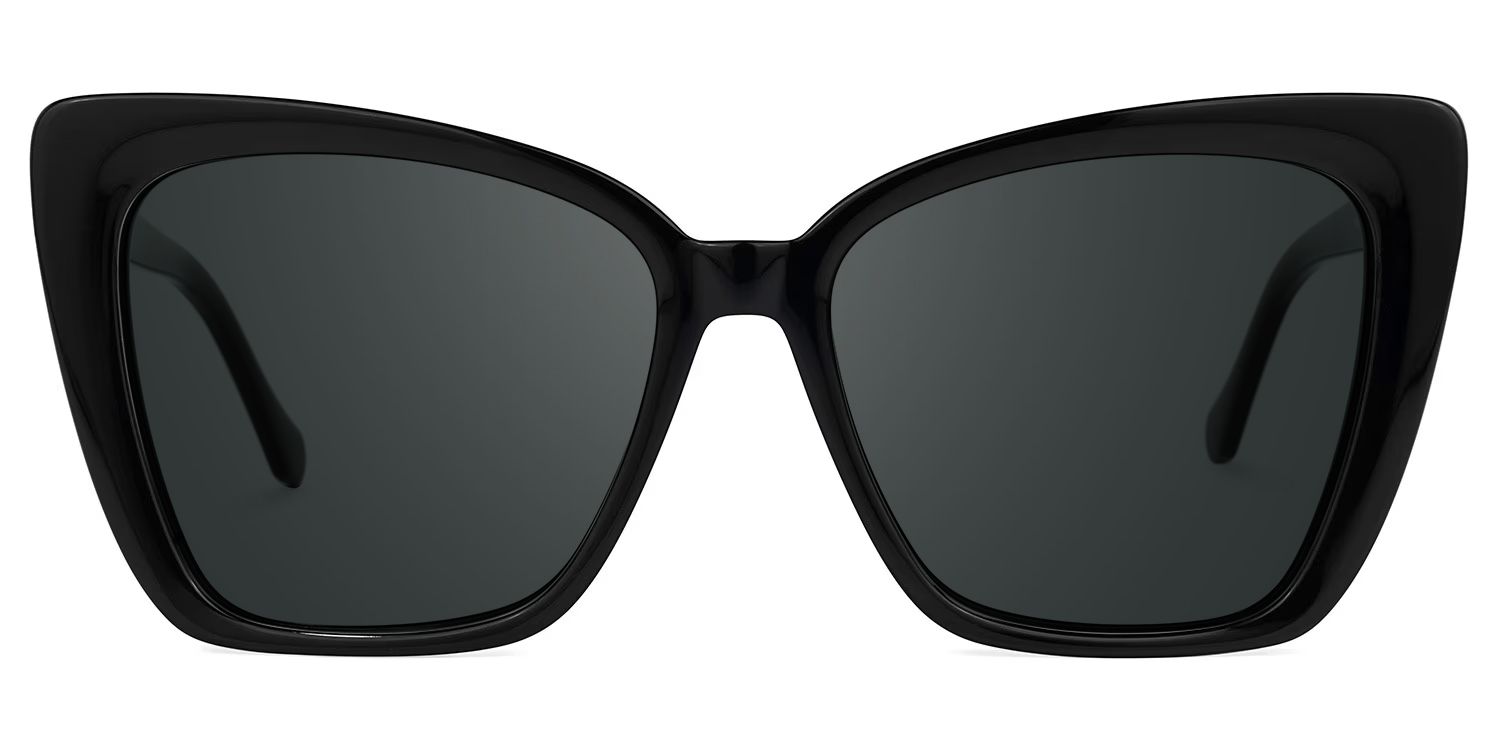 Shanell Acetate Black Butterfly Frame Sunglasses | ZEELOOL0