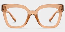 Malcolm Square Beige-Clear Glasses0