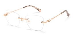 Seth Rectangle Rose Gold Glasses7