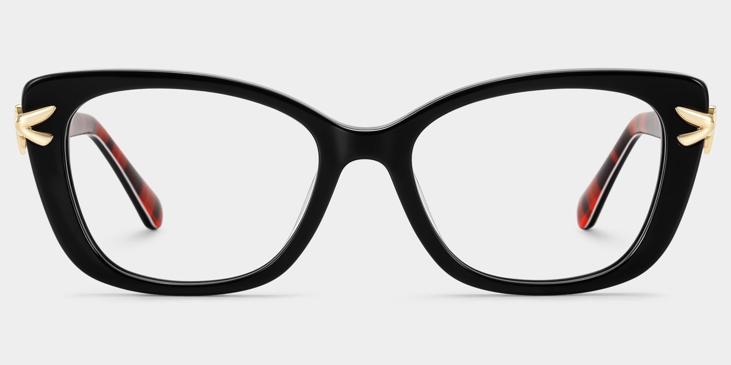 Isolde Black Cat-Eye Glasses | ZEELOOL1