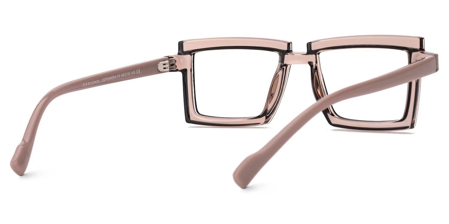 Zephyr Brown Rectangle Glasses, Cyberpunk Eyeglasses3