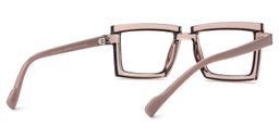 Zephyr Rectangle Brown Glasses3