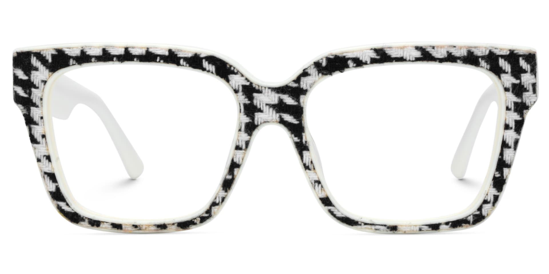 Eyeglasses For Rectangle Jaw With Houndstooth Pattern0