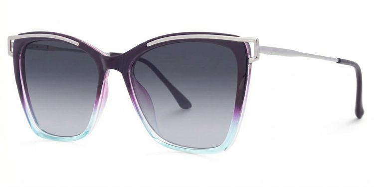 Krystle Square Purple-Blue Glasses