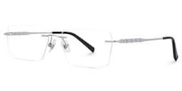 Dinny Rectangle Silver Glasses1