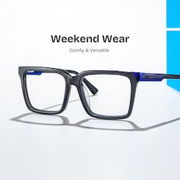 Troy Rectangle Dark Gray Glasses0