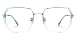 Javonia Geometric Blue Glasses0