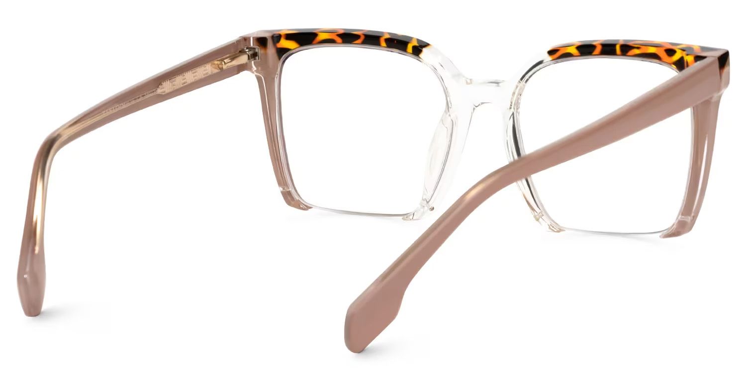 Misty Square Brown Glasses | Zeelool Glasses3