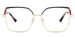 Shayla Square Black Red Glasses1