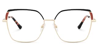 Shayla Square Black Red Glasses1